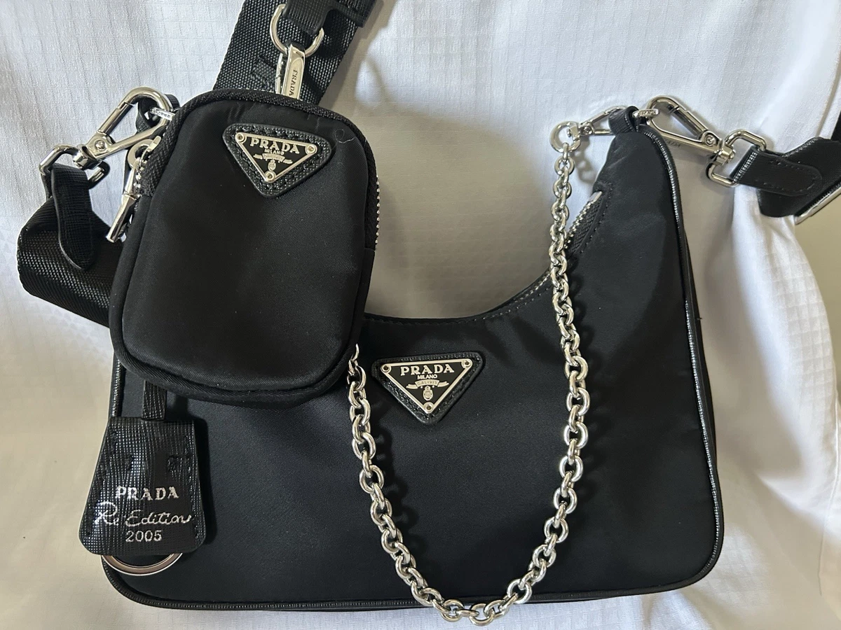 PRADA Black Nylon Exterior Bags & Handbags for Women for sale - eBay