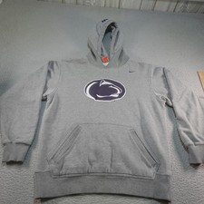 Vintage Nike Penn State Nittany Lions Hoodie Mens Small Gray NCAA Sweatshirt Y2K
