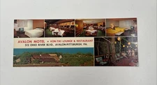 Vintage Avalon Motel Oversized Postcard Avalon, Pennsylvania 