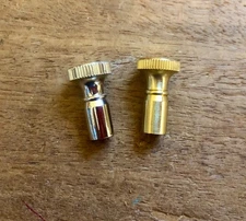 Turn Knob for Dimmer Socket - Polished Brass or Nickel replacement press-fit key
