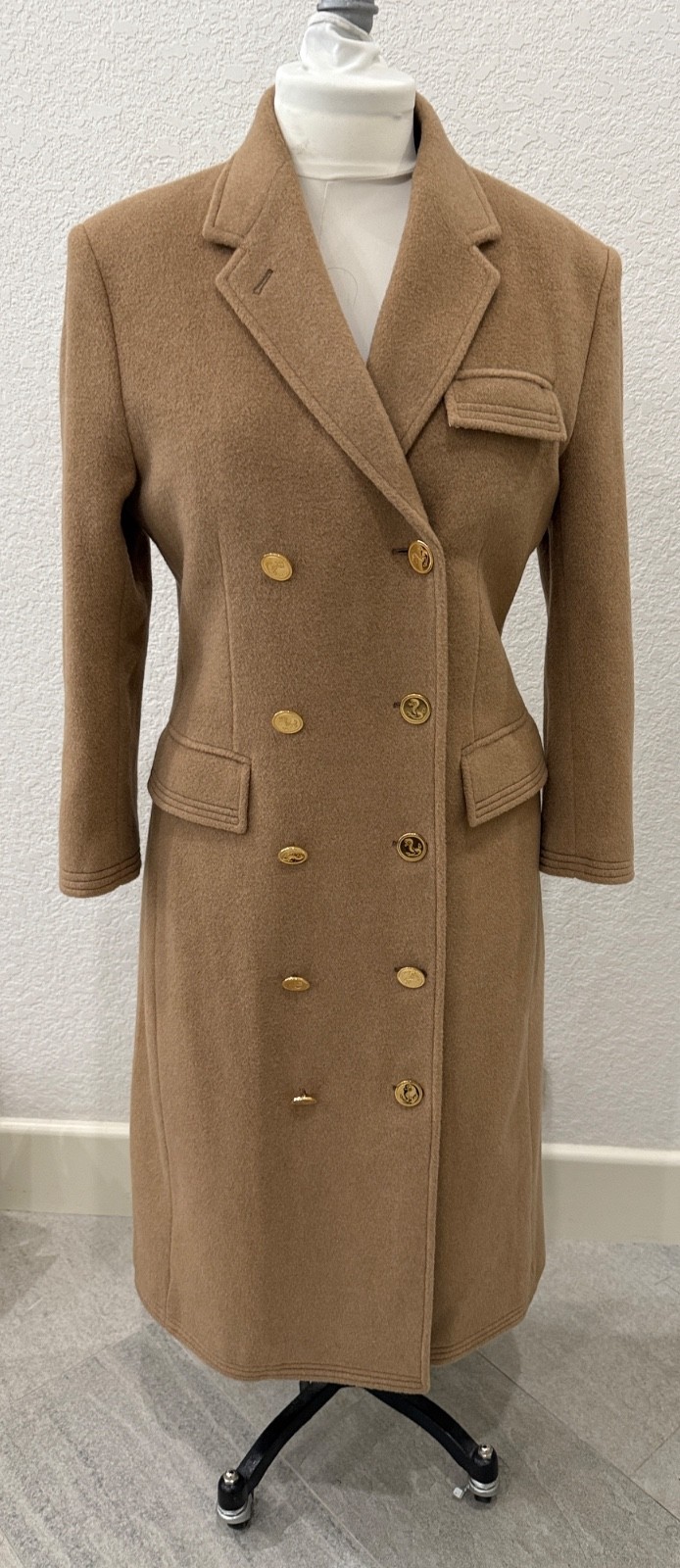 Thom Browne Camel Hair Trench Coat double breasted 42 Excellent