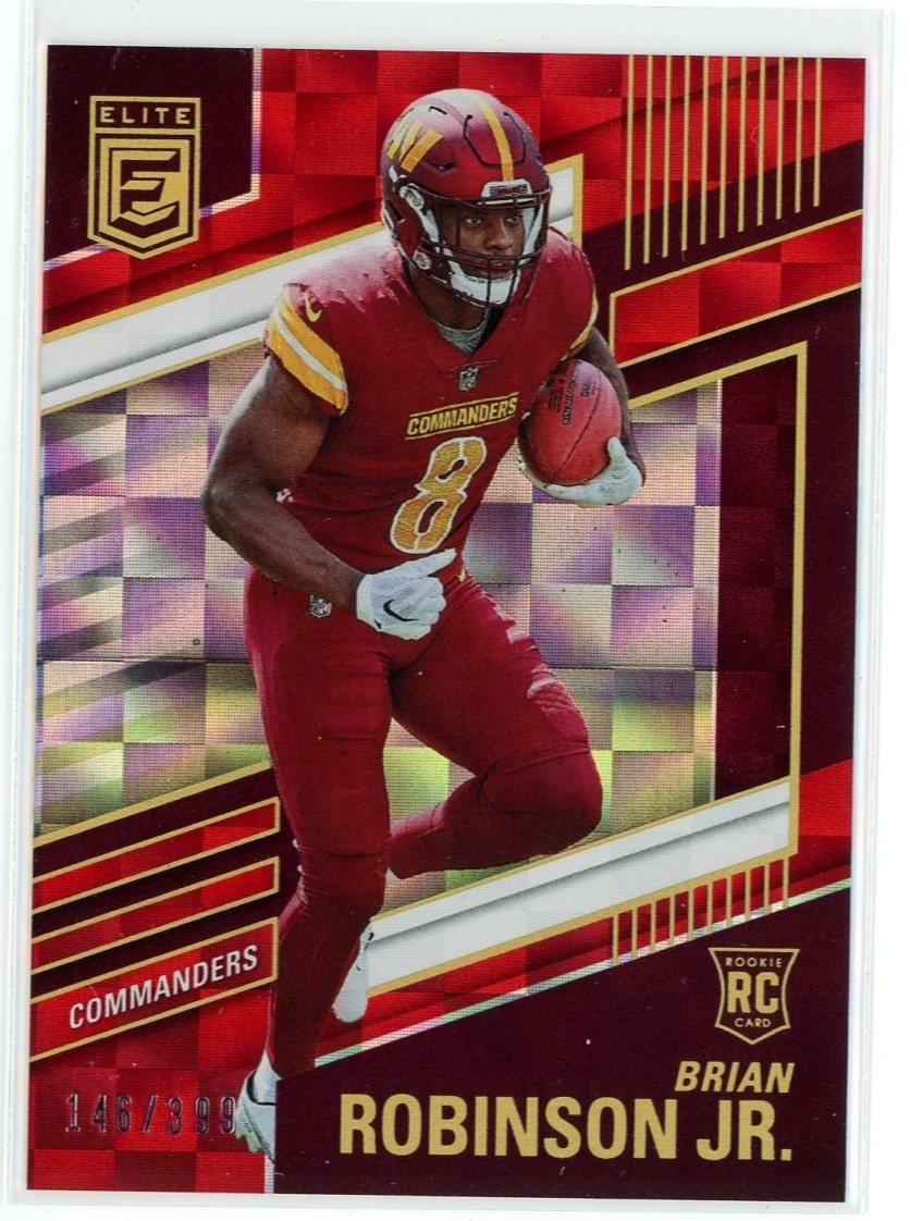 2022 Panini Donruss Elite Brian Robinson Jr. Red /399 Rookie Card #112