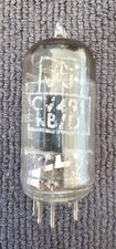 Mullard ECC82 12AU7 Negro Placa Soldada Sq Getter Válvula CV491 1593 F3
