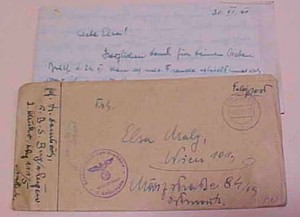 GERMAN COVER WITH LETTER  in 1941 FELDPOST