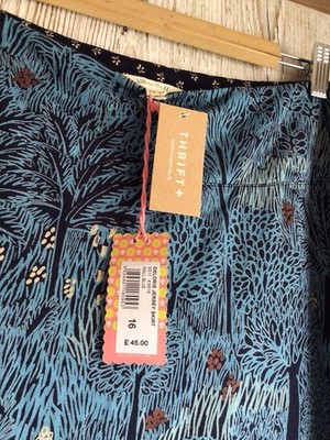 White Stuff Deloris Jersey A Line Skirt Wall Blue Size 16 New With tag
