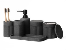 Bathroom Accessory Set - 6 Pieces Bathroom Set Complete with Soap Dispenser, ...
