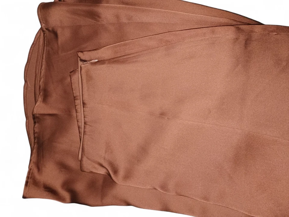 Falda de satén para mujer French Connection mediana marrón línea A Foto 3 de 4