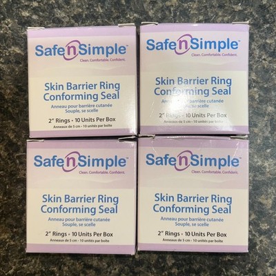 Safe N Simple SNS684U2. 2'' Skin Barrier Ring. 10 per Box. Pack of 4 (40 seals)