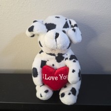 Dalmatian Dog Plush Holding Heart I Love You Stuffed Animal Valentine