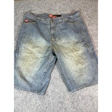 Vintage 90s Y2K Ecko Unltd Denim Foundry Carpenter Baggy Jean Shorts Men 40 Blue