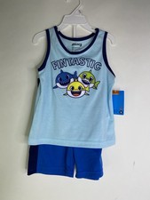 Pinkfong Baby Shark Fintastic T-Shirt Tank Top Shorts Set Outfit Kids Boys 3T