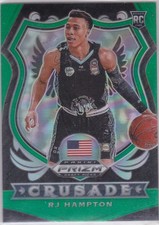 2020-21 Prizm Draft Picks Basketball Green Prizm Crusade RJ Hampton #93