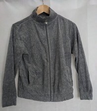 Zeeman Zipper Jacket Size 10 UK Grey Ladies Sweatshirt Zip Casual Fitness Gym