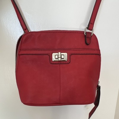 B. Makowsky ''Dina'' Zip-Around Mini Crossbody - Rare Smooth Leather Lipstick Red