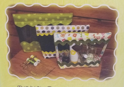 Sneak Peek Bags Sewing Pattern w/ Dog Fabric Start by Stitchen' Sisters