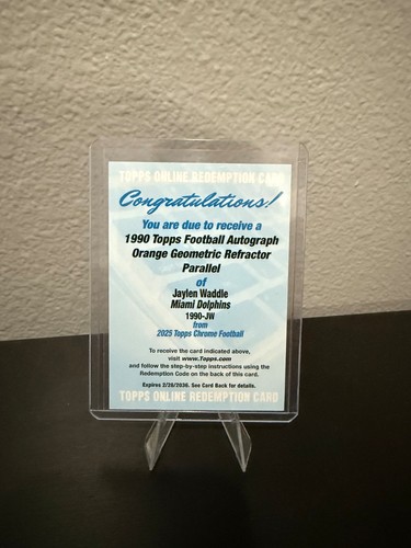 2025 Topps Chrome Jaylen Waddle Superfractor (RAW)