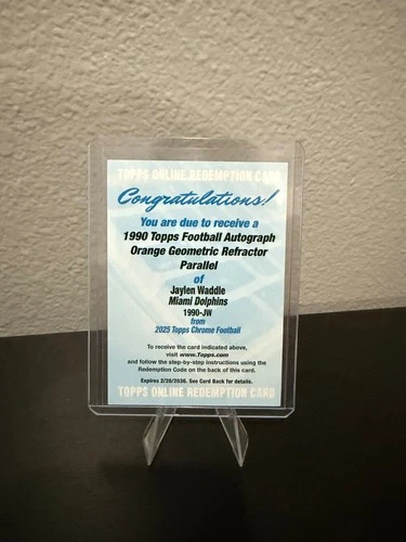 2025 Topps Chrome Jaylen Waddle Superfractor (RAW)