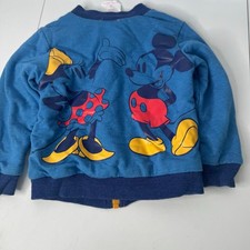 Vintage Mickey  Minnie Mouse Reversible Zip Up Sweatshirt Toddler 2T