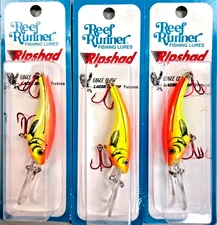 3 Reef Runner Ripshad FLAME  200-97 Trolling, Casting lure 16'  3 PACK NEW