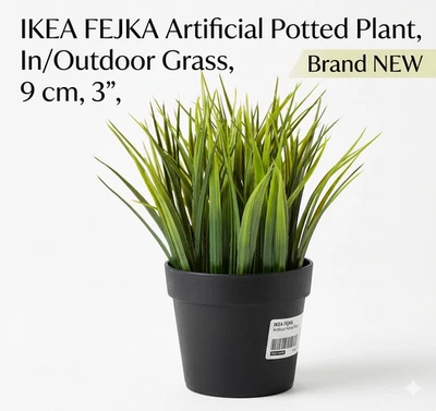 Plante artificielle en pot IKEA FEJKA, herbe intérieure/extérieure, 9 cm, 3",... - Photo 1/4