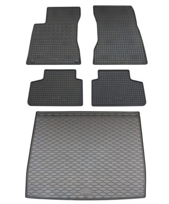 Gummi Fußmatten Kofferraumwanne für Mercedes GLB X247 2019- Set Gummimatten