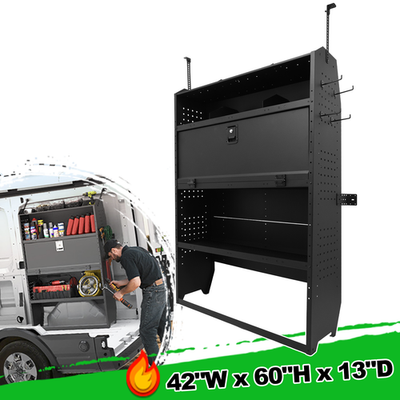 32''W/ 42''W/ 52''W Van Shelves w/ Lockable Door Kits Fit for