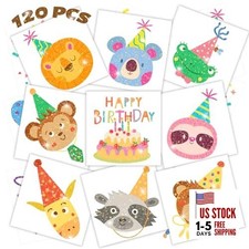 120 Pcs Animal Temporary Tattoos for Kids, Animals Temporary Tattoos, 120 Pcs