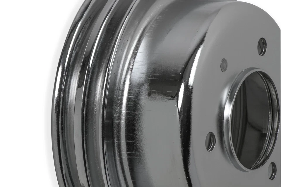 Polea cigüeñal cromada Mr. Gasket 8830MRG - doble ranura Foto 3 de 3