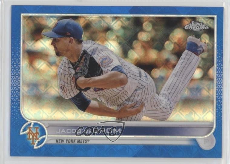 2022 Topps Chrome Logofractor Edition Blue Refractor 36/150 Jacob deGrom #78 zu8
