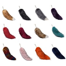40cm big fox tail eco-friendly fur grass bag pendant car keychain Halloween gift
