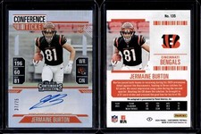 2024 Panini Contender Football Conference Ticket Rookie AUTO Jermaine Burton /75