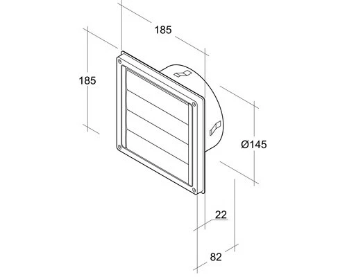 Rotheigner Jalousieklappe Edelstahl rund NW 150 mm - Bild 2 von 2