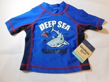 Osh Kosh B'Gosh Baby Boy's Swim UPF 40 Rash Guard "Deep Sea" Size 0-3 Months