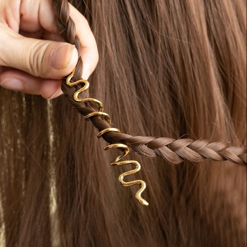 Cuentas de cabello bobinas espirales cuentas rastas trenzas anillos clips metal - Imagen 11 de 14