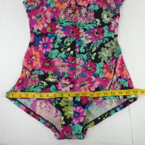 VINTAGE ROSE MARIE REID ONE PIECE SWIMSUIT SIZE 16 FLORAL MULTICOLOR WIRELESS. - Picture 18 of 24