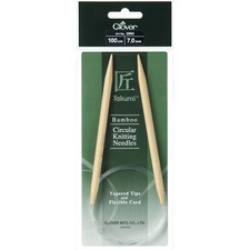 Clover Knitting Pins: Circular: Fixed: Takumi Bamboo: 100cm x 7.00mm 3