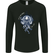 Cthulhu Wander Kraken Octopus Ocean Mens Long Sleeve T-Shirt