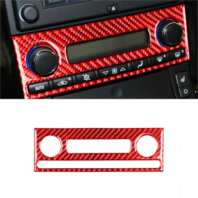For Chevrolet Corvette C6 2005-2007 Red Carbon Fiber Climate Control Frame Trim