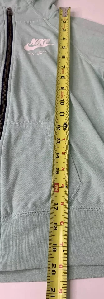 Nike Niñas Niños Grande Ropa Deportiva Gimnasio De Colección Cremallera Completa Sudadera con Capucha Ice Jade 728402 Usado en Excelente Condición Foto 3 de 4