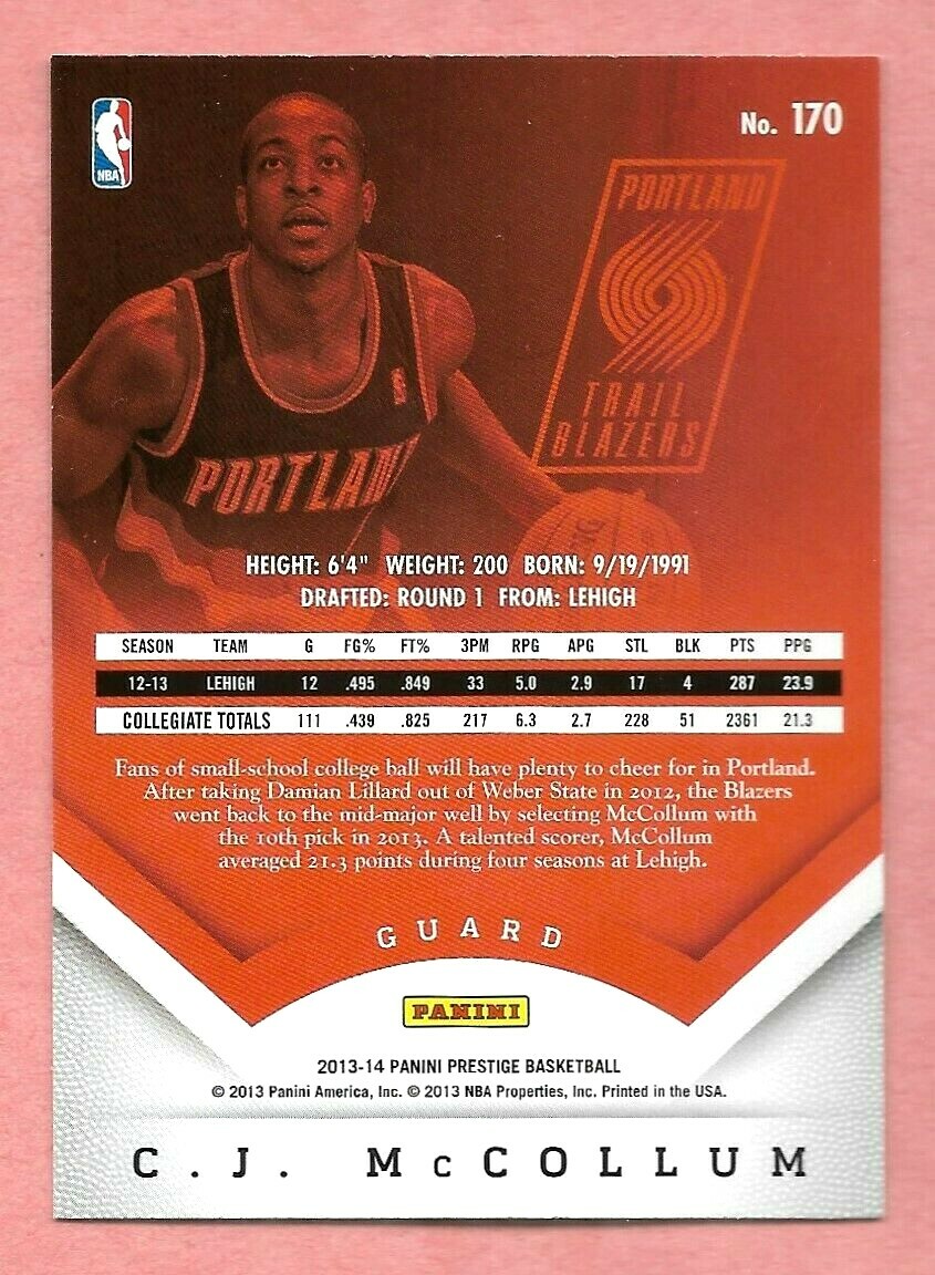 PANINI NBAカード REVOLUTION C.J. McCOLLUM TRAIL BLAZERS #A-CM 送料無料 中古 IT1 PANINI NBAカード REVOLUTION C.J. McCOLLUM TRAIL BLAZERS #A