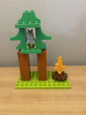 Lego Duplo Forest Squirrel Animal Camp Fire Bricks  Set New 