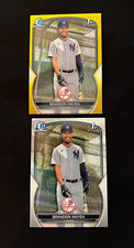 2023 Bowman Chrome Yankees: Yellow /75 Brandon Mayea & Base Mega Box Refractor
