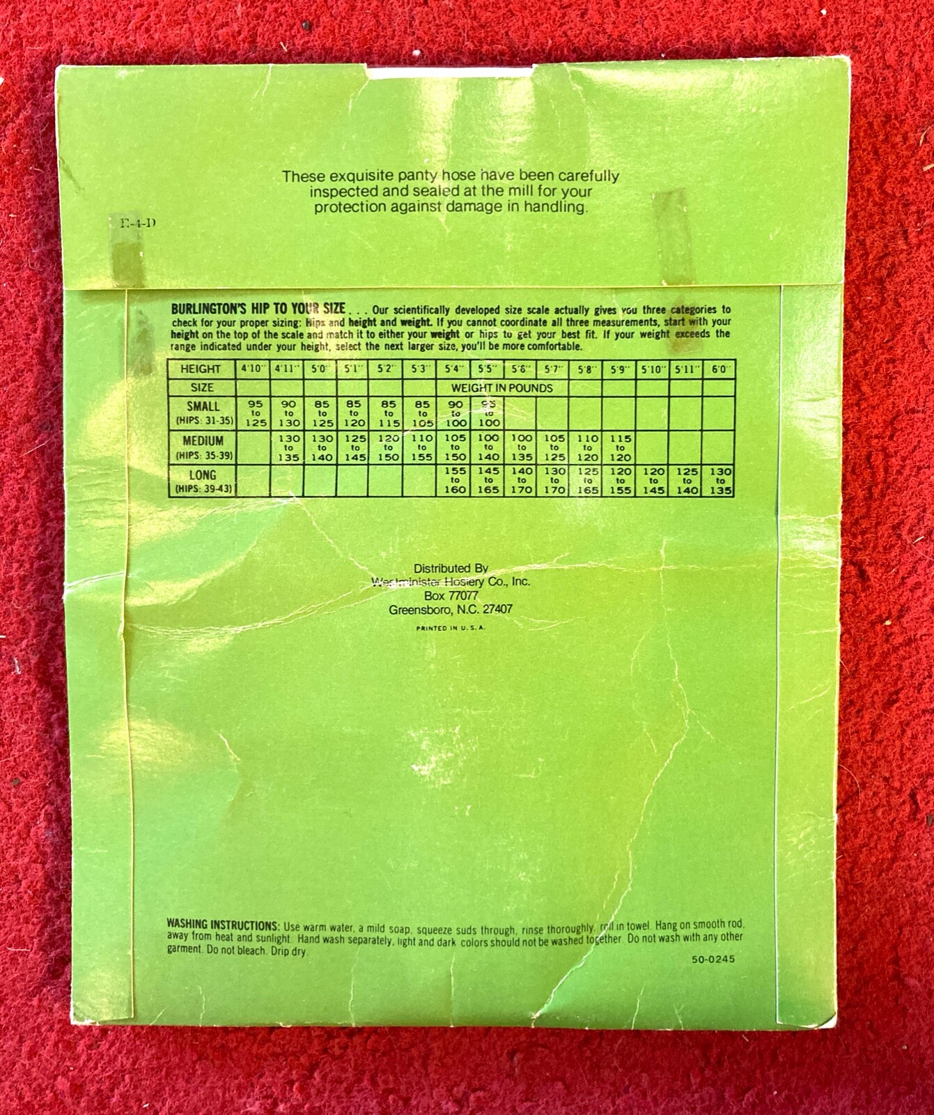 Vintage Burlington Sheer Navy Pantyhose Size Medium N… Gem