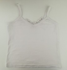 Est Elle? 8ans Fille : Débardeur Blanc Été Vêtement 8 Ans