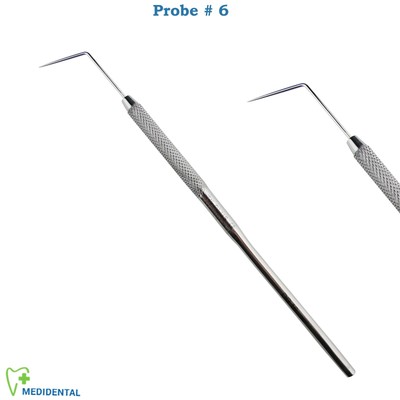 Zahnsonde Einendig Zahnreiniger Diagnostisch Zahnarzt Instrumente Probe Fig. 6