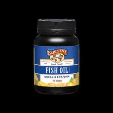 Barlean's Fish Oil Orange 100 ct EPA DHA Fatty Acid Joint, Brain, Heart Health