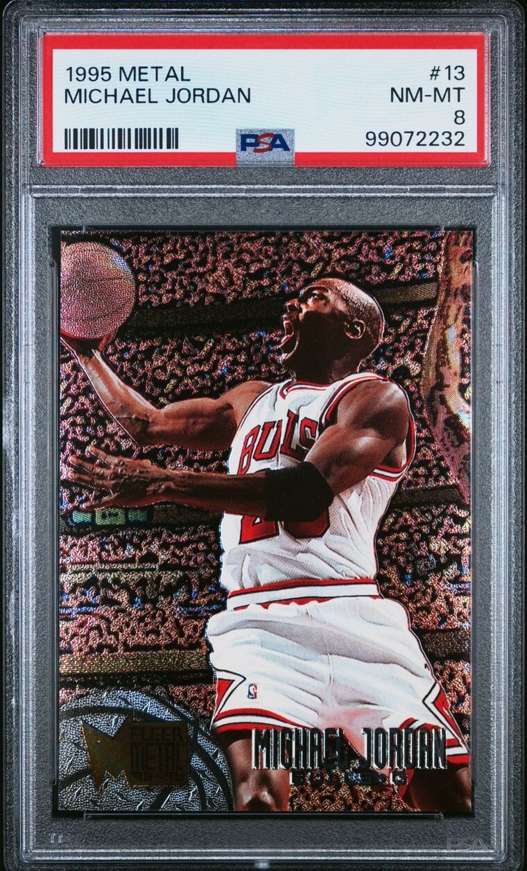 1995 METAL MICHAEL JORDAN #13 PSA 8