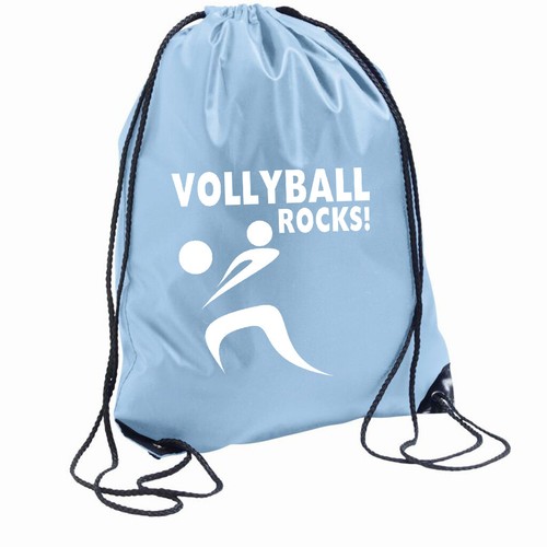 Vollyball Bag Drawstring Backpack Gymsac PE School Games Lunch Sports Bag Gift - Picture 6 of 12