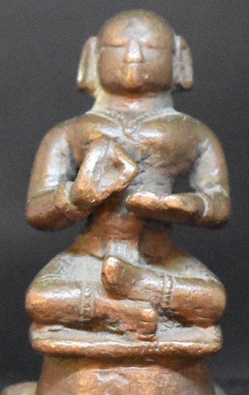 Hindu saint in preaching mudra 2" rare miniature