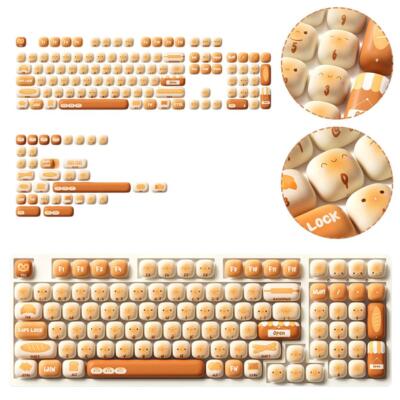 Cute Keycap PBT MOG MX Sublimation 138 Keys Small Mantou For Keypad;